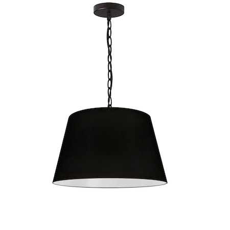 Dainolite 1 Light Brynn Small Pendant, Black Shade, Black BRY-S-BK-797